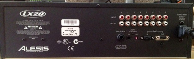 Tył magnetofonu ADAT LX-20