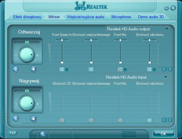 Mikser karty Realtek