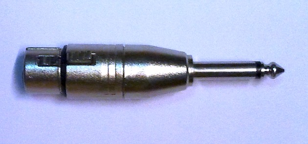 Przelotka XLR-jack niesymetryczna