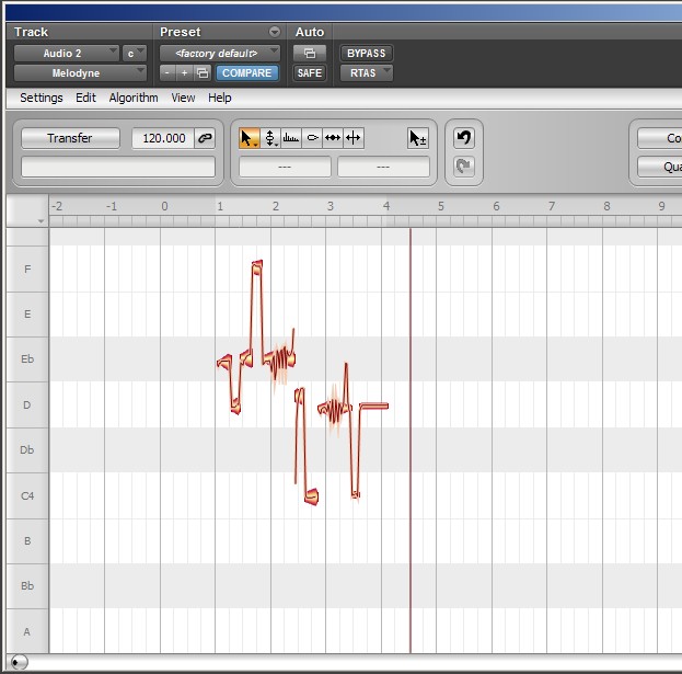 Melodyne - analiza Melodic