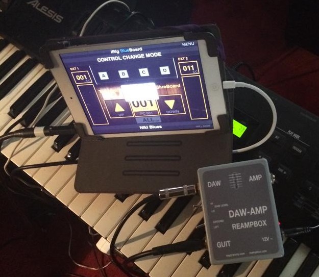 DAW-AMP w studiu Nikiego Buzza - z iPadem i iRigiem