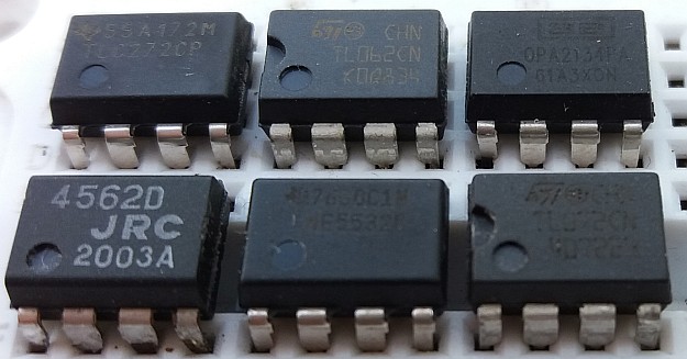 podwójne wzmacniacze operacyjne w testach